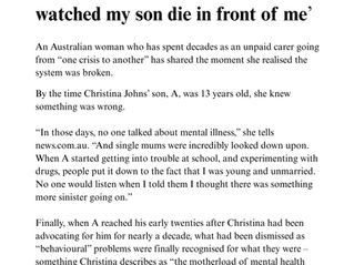 Watching Your Child Die, is something no mother should ever endure