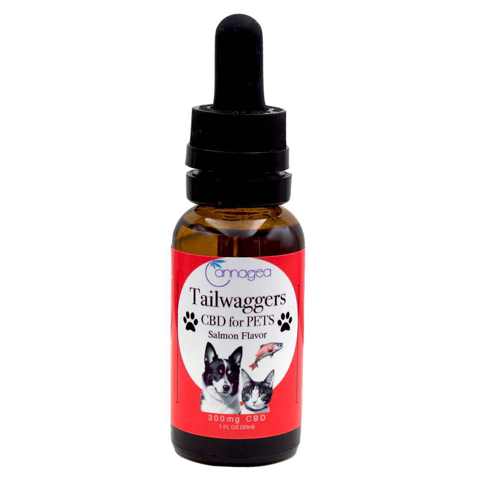 Tailwagger's 300mg CBD Oil Drops for Small Dogs/Cats/Pets Salmon