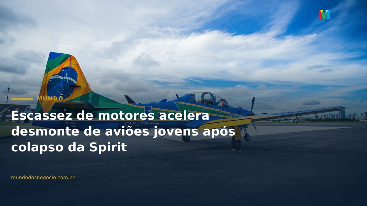 Escassez de motores acelera desmonte de aviões jovens após colapso da Spirit