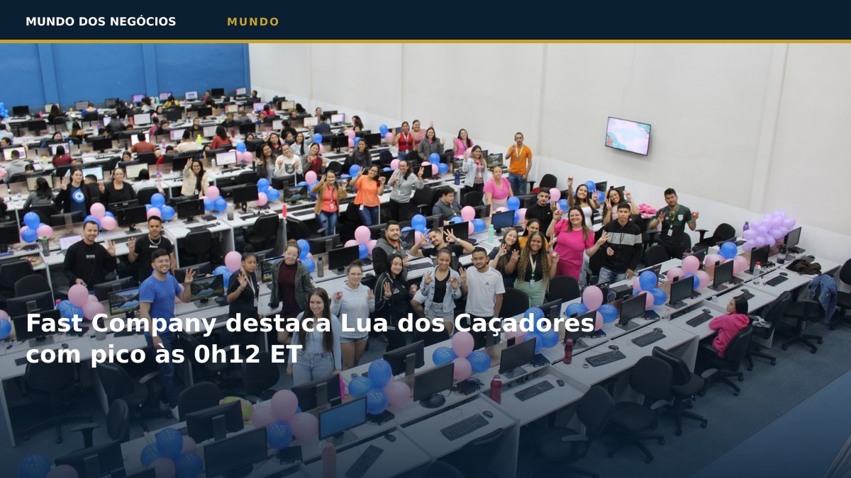 Fast Company destaca Lua dos Caçadores com pico às 0h12 ET