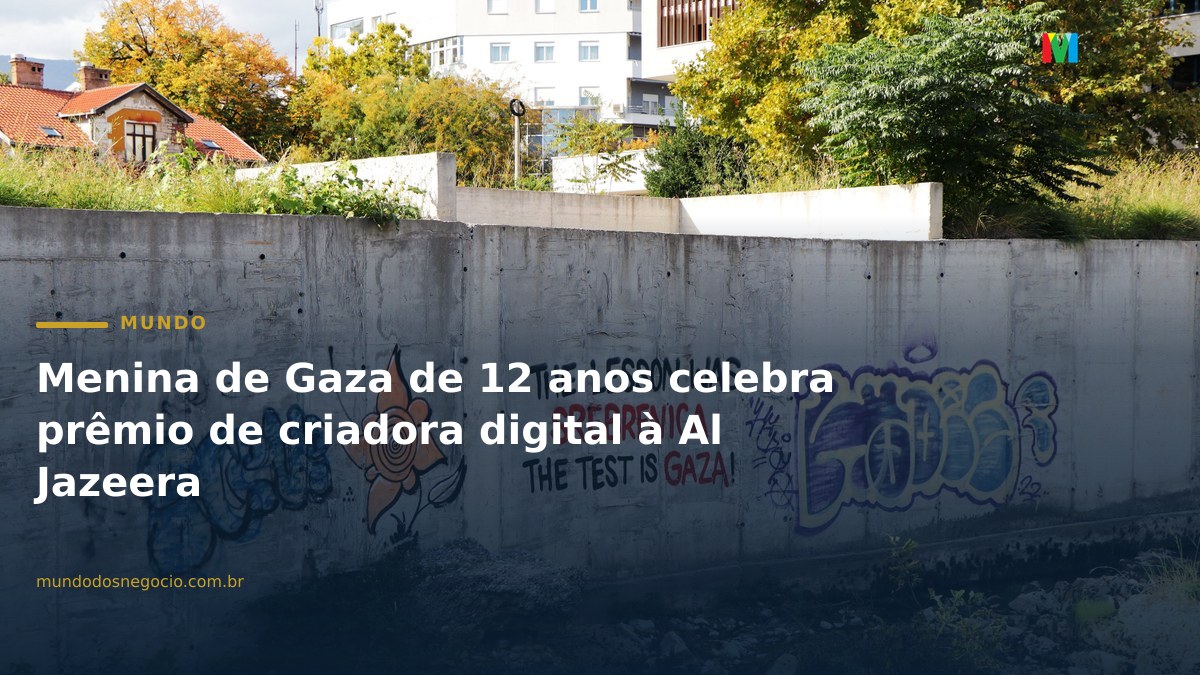 Menina de Gaza de 12 anos celebra prêmio de criadora digital à Al Jazeera