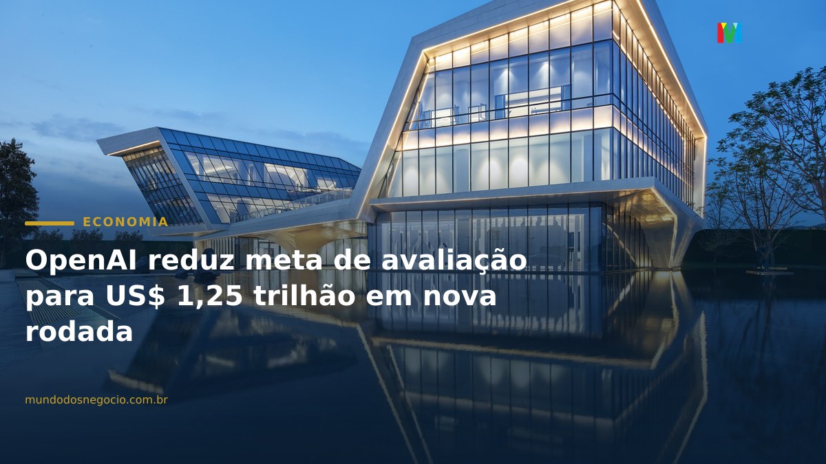 OpenAI reduz meta de avaliação para US$ 1,25 trilhão em nova rodada