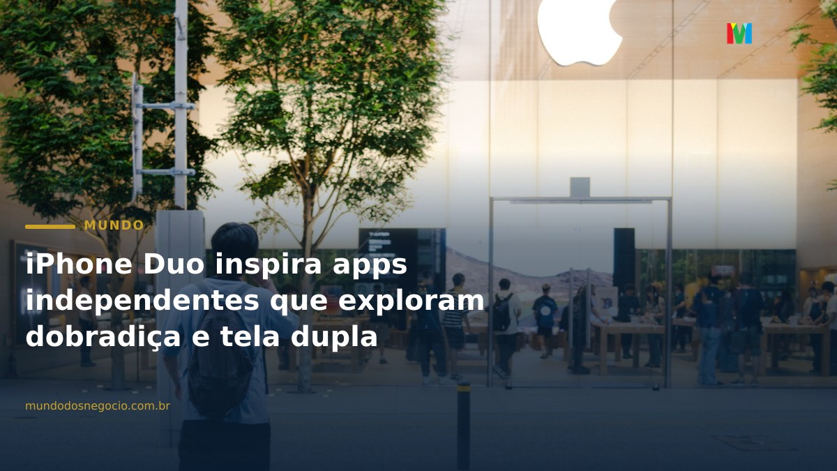 iPhone Duo inspira apps independentes que exploram dobradiça e tela dupla