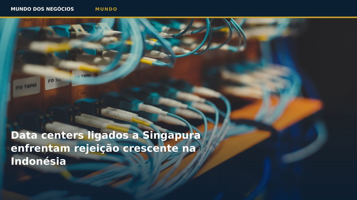 Data centers ligados a Singapura enfrentam rejeição crescente na Indonésia