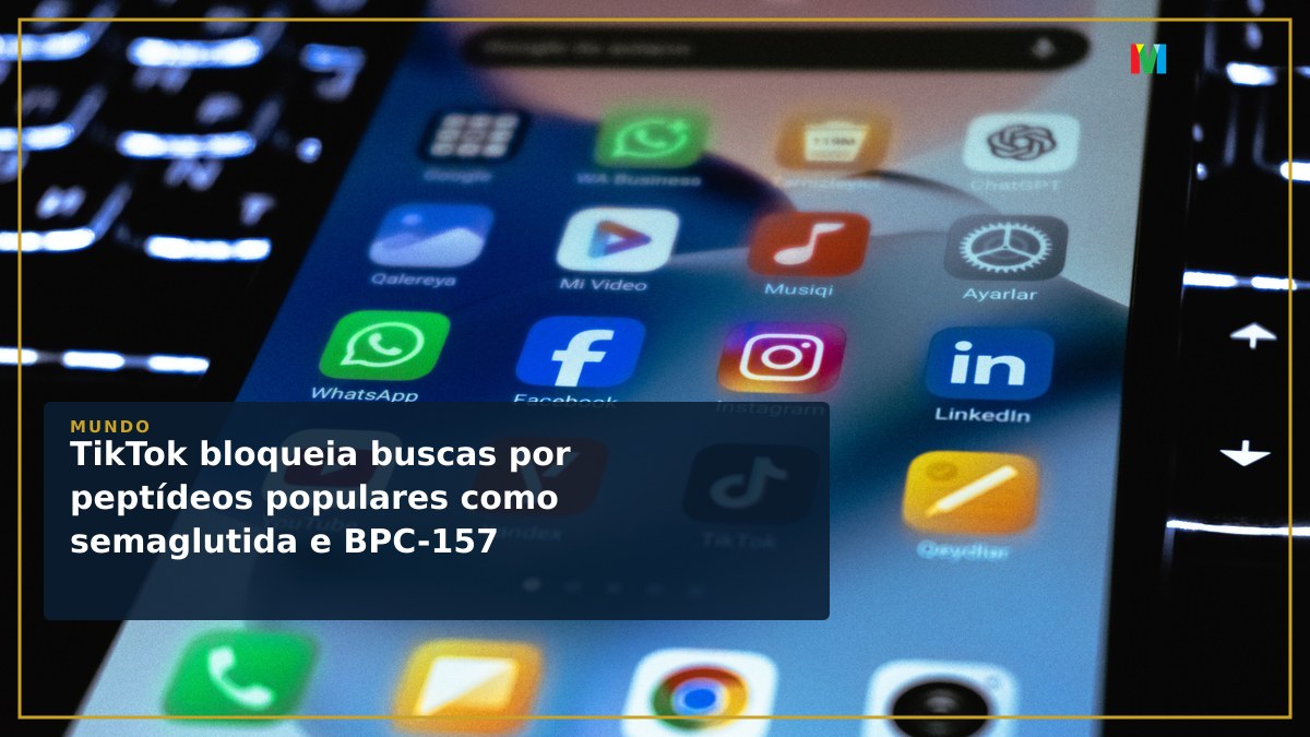 TikTok bloqueia buscas por peptídeos populares como semaglutida e BPC-157
