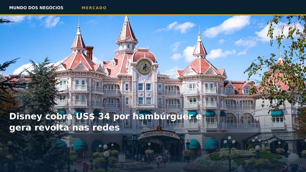 Disney cobra US$ 34 por hambúrguer e gera revolta nas redes