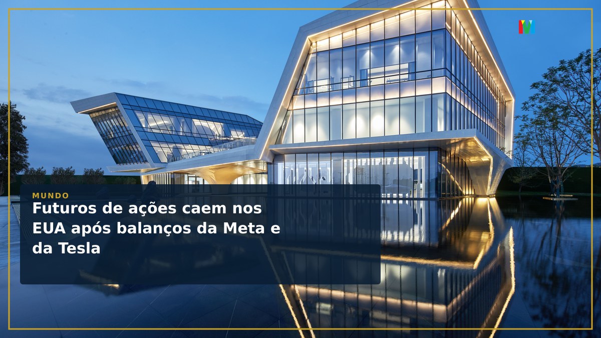 Futuros de ações caem nos EUA após balanços da Meta e da Tesla