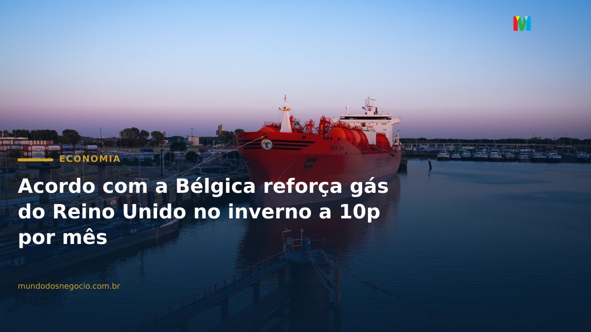 Acordo com a Bélgica reforça gás do Reino Unido no inverno a 10p por mês