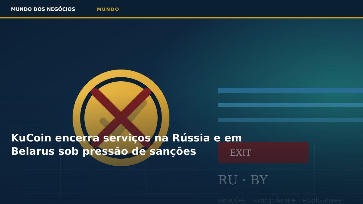 KuCoin encerra serviços na Rússia e em Belarus sob pressão de sanções