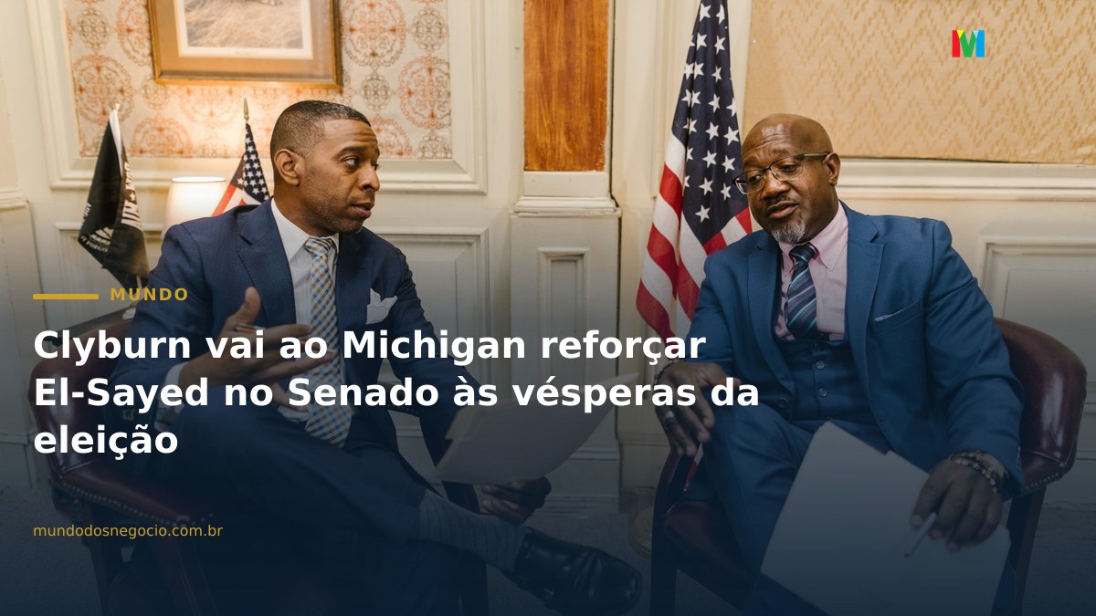 Clyburn vai ao Michigan reforçar El-Sayed no Senado às vésperas da eleição