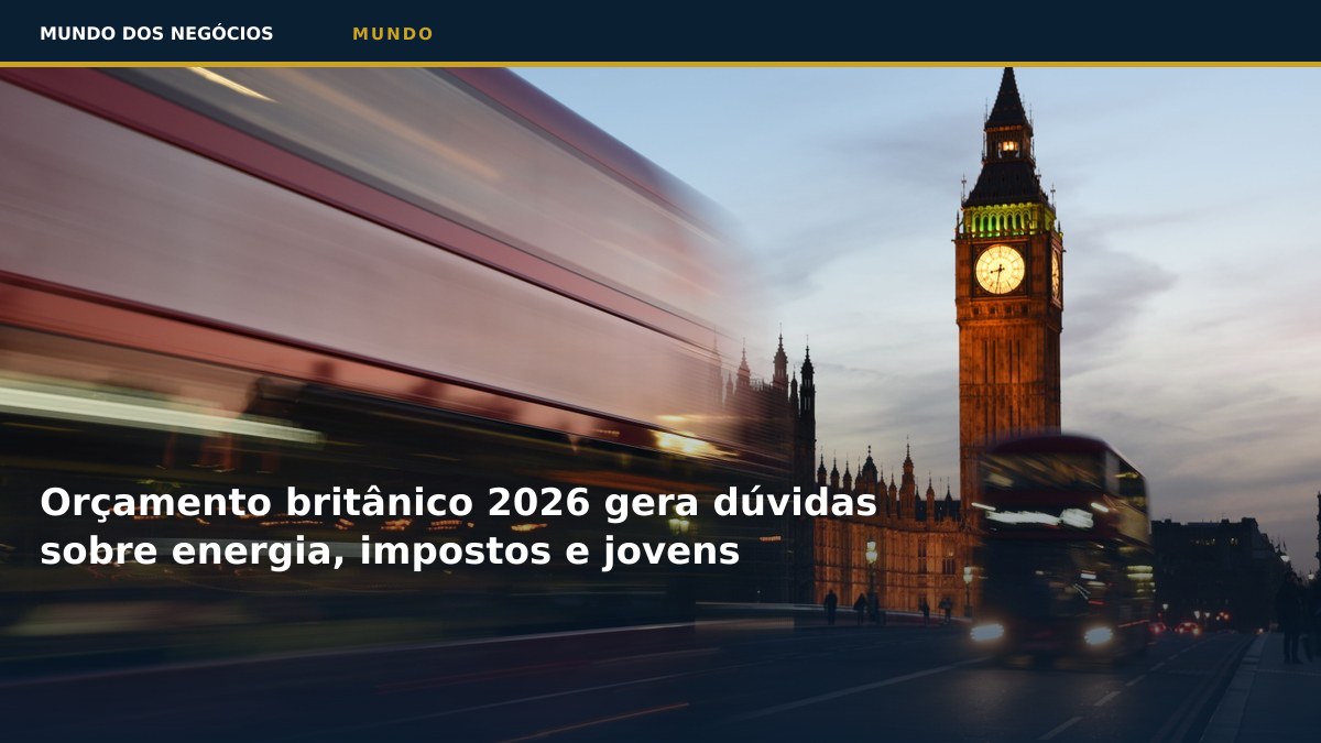 Orçamento britânico 2026 gera dúvidas sobre energia, impostos e jovens