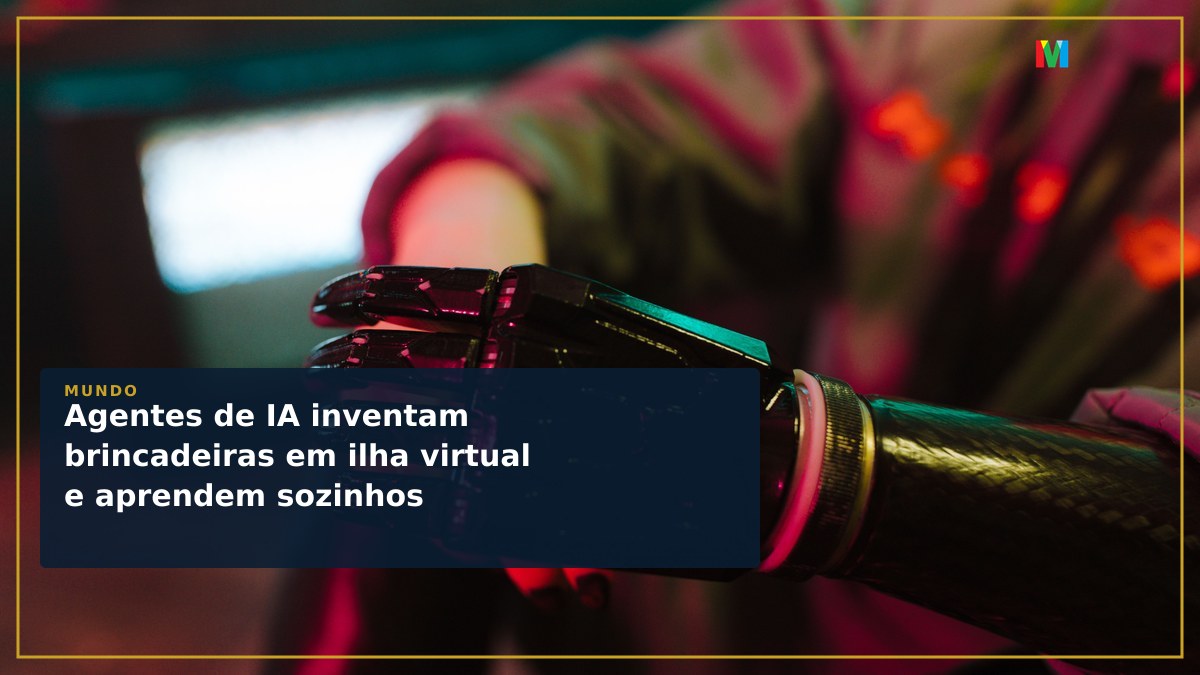 Agentes de IA inventam brincadeiras em ilha virtual e aprendem sozinhos