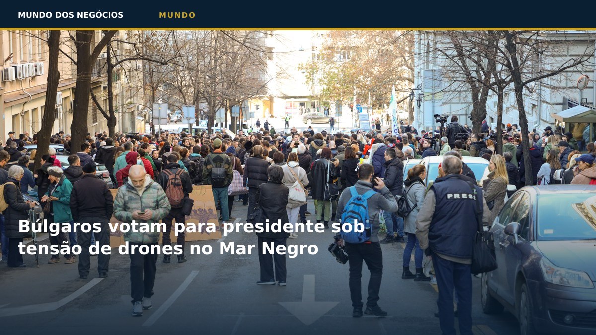 Búlgaros votam para presidente sob tensão de drones no Mar Negro