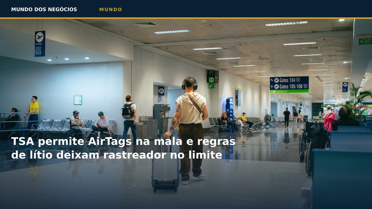 TSA permite AirTags na mala e regras de lítio deixam rastreador no limite