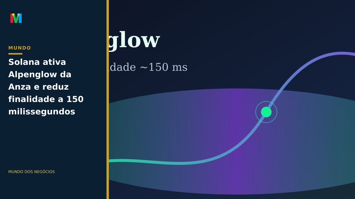 Solana ativa Alpenglow da Anza e reduz finalidade a 150 milissegundos
