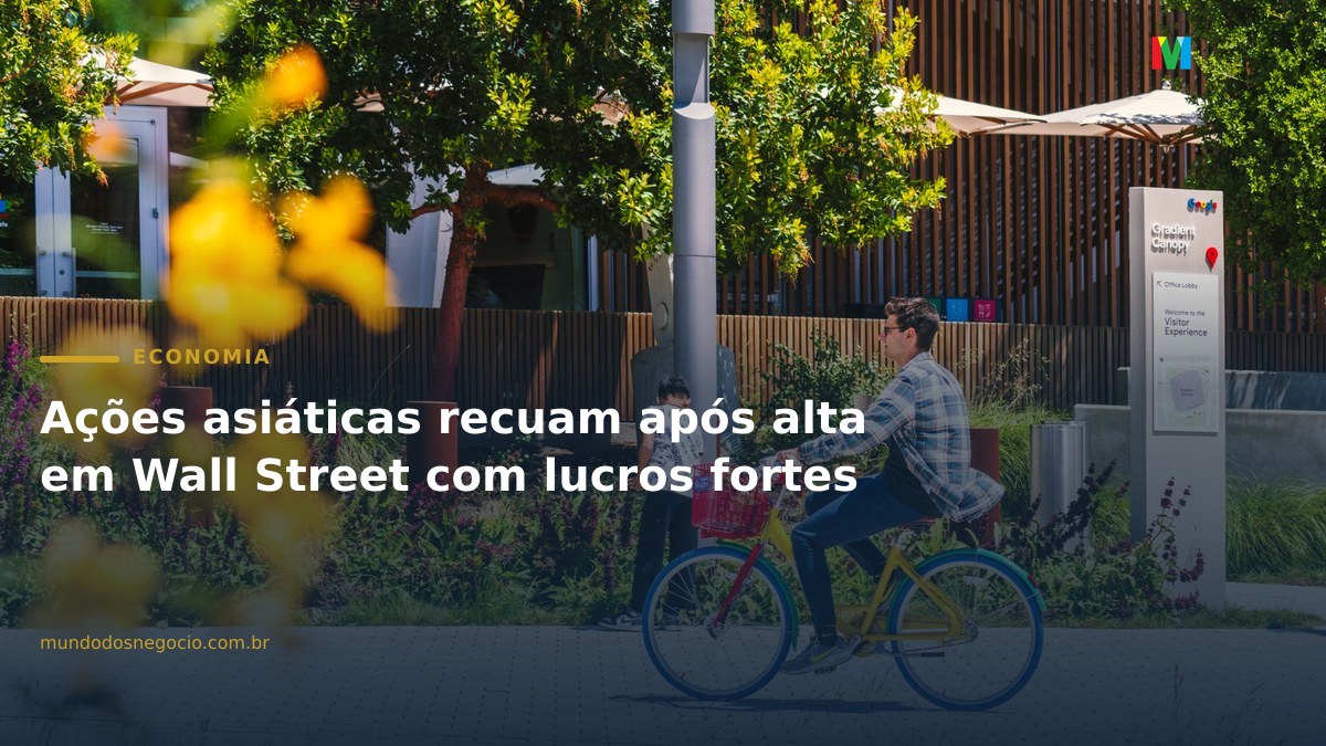 Ações asiáticas recuam após alta em Wall Street com lucros fortes