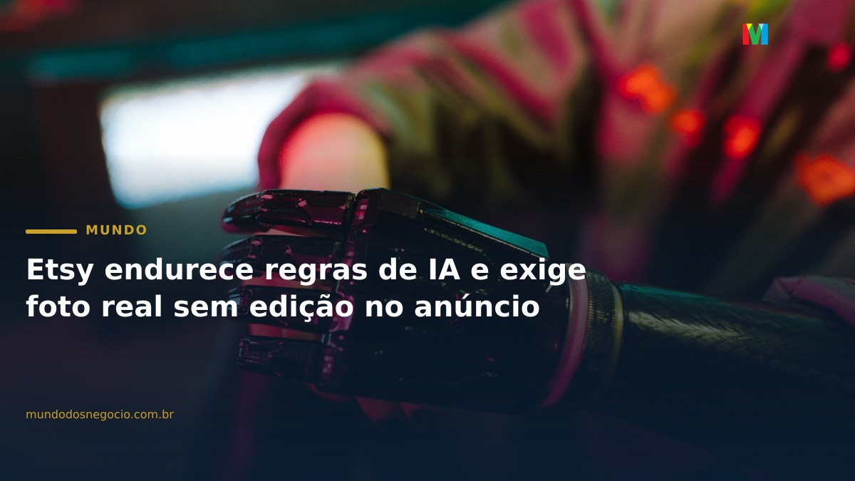 Etsy endurece regras de IA e exige foto real sem edição no anúncio