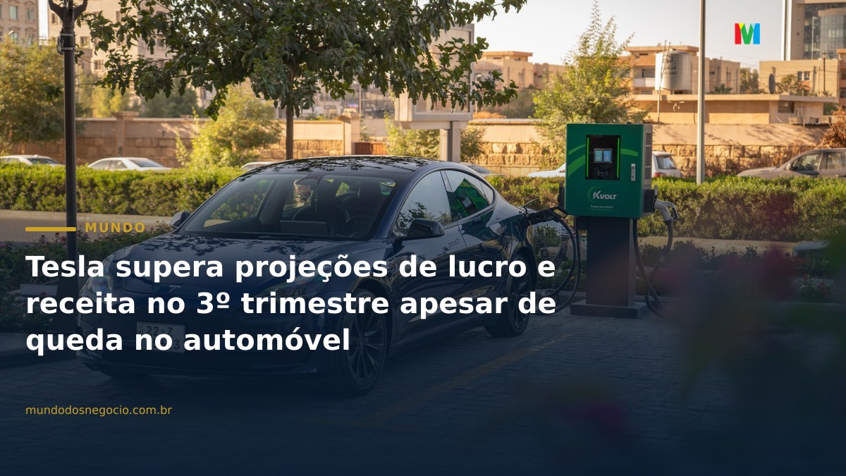 Tesla supera projeções de lucro e receita no 3º trimestre apesar de queda no automóvel
