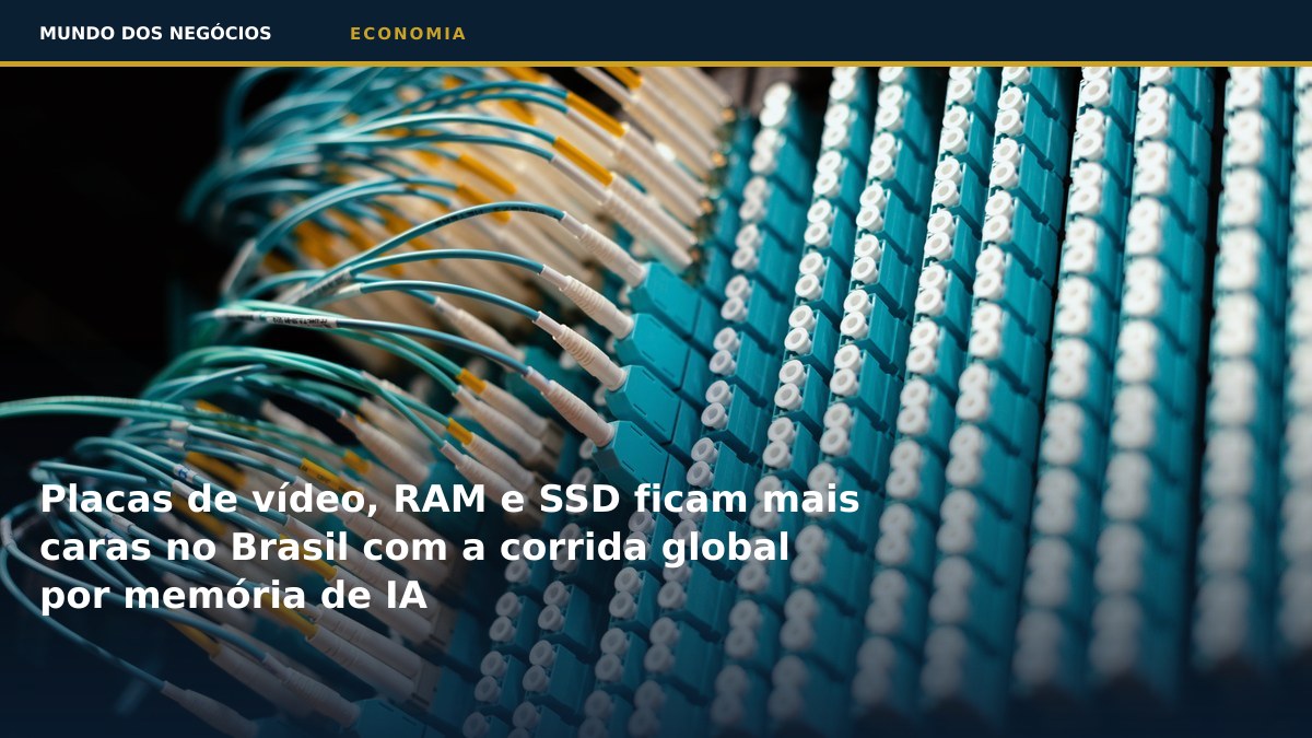 Placas de vídeo, RAM e SSD ficam mais caras no Brasil com a corrida global por memória de IA