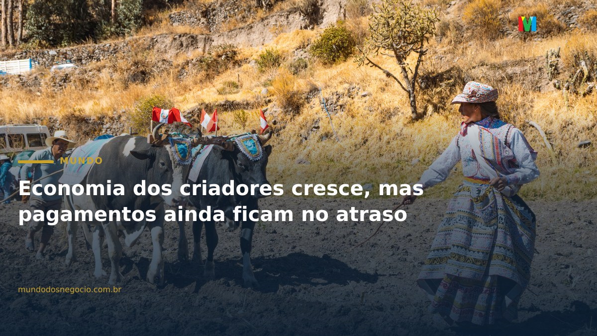 Economia dos criadores cresce, mas pagamentos ainda ficam no atraso