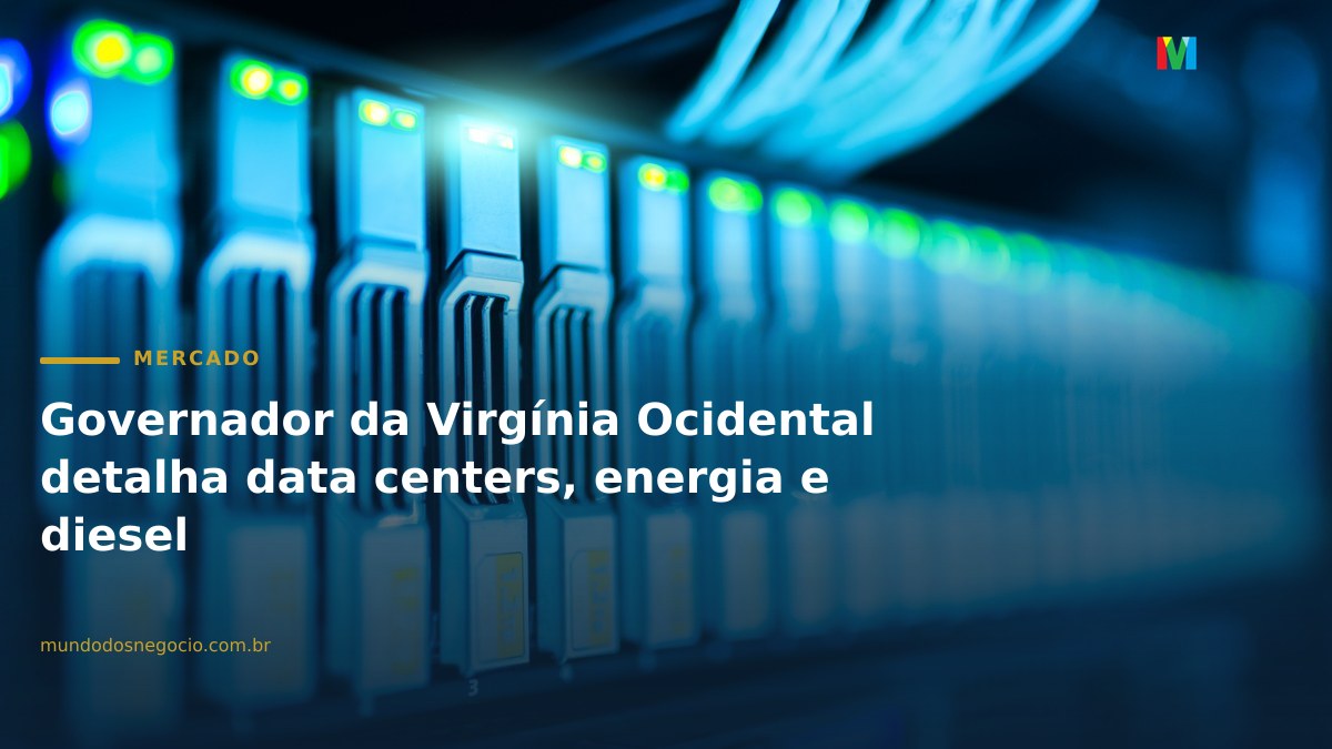 Governador da Virgínia Ocidental detalha data centers, energia e diesel