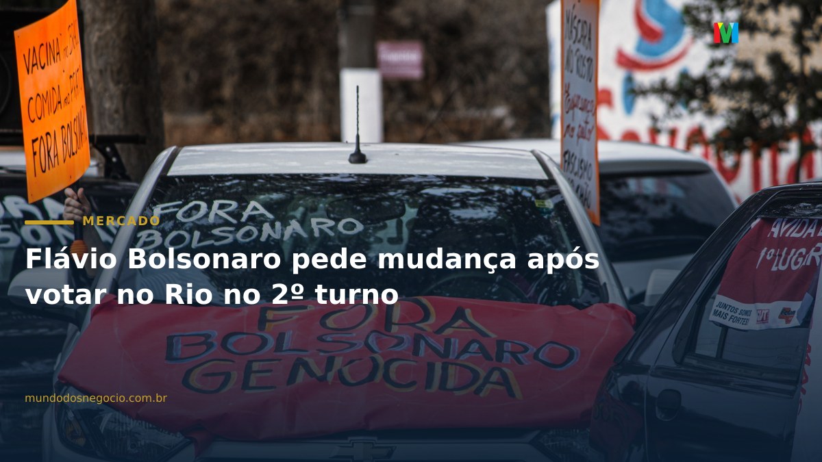 Flávio Bolsonaro pede mudança após votar no Rio no 2º turno