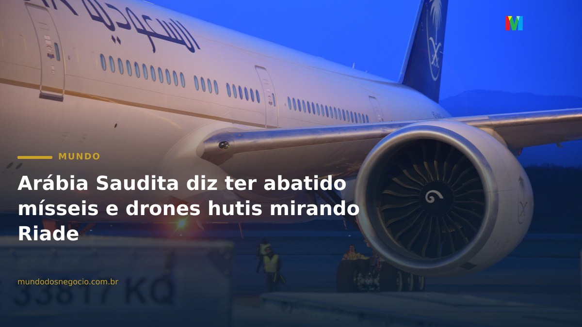 Arábia Saudita diz ter abatido mísseis e drones hutis mirando Riade