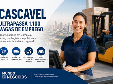 Cascavel em Expansão: Agência do Trabalhador oferta mais de 1.100 vagas de emprego
