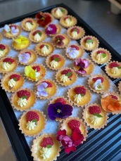 Lemon Tarts With Edible Flowers