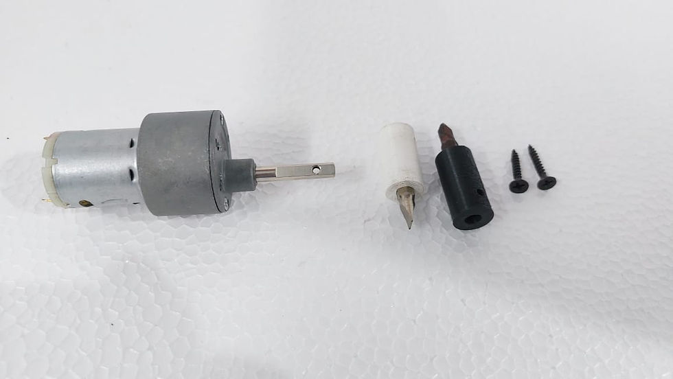 Thumbnail: 12volt Gear Motor Screw Bit Coupler With +/- Screw Bit Fitted