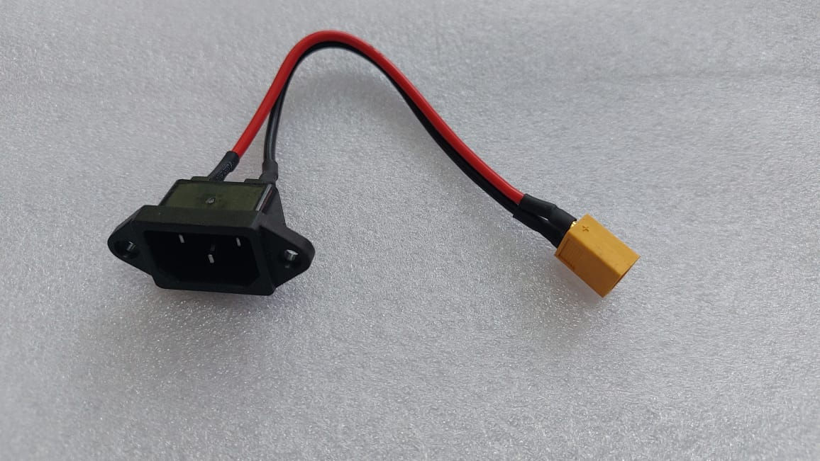 Battery Charging Socket Extension Connector 3pin Computer plug to XT60 Female