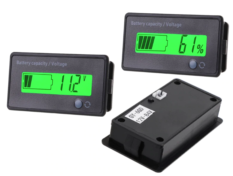 Thumbnail: 12-72volt Lithium battery SOC Meter Digital Capacity Indicator Display