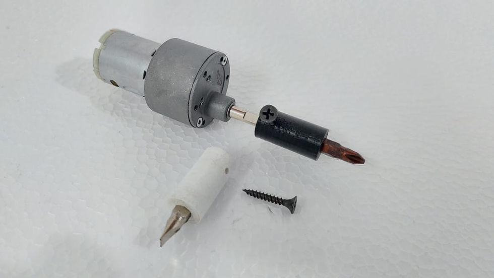 Thumbnail: 12volt Gear Motor Screw Bit Coupler With +/- Screw Bit Fitted