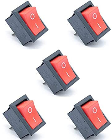 AC/DC SPST Rocker Square On/Off Switch Pack of 5 | Myinnovation