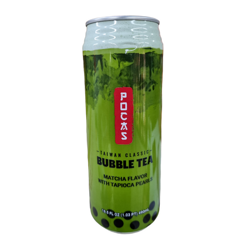 Pocas, Taiwan Classic Bubble Tea, Matcha Flavor. 490 ml. okmart