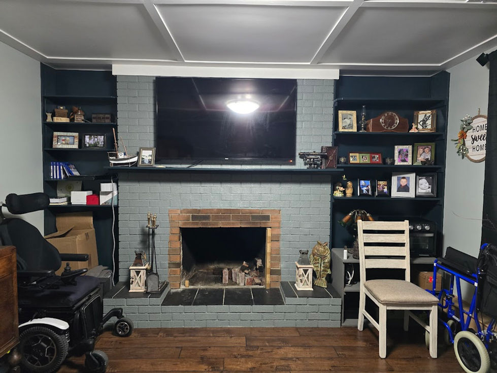 Fireplace before