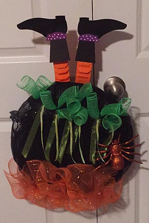Witch cauldron Halloween Wreath