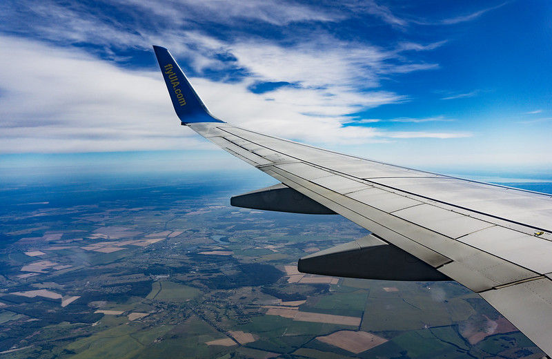 the tip of an airplane wing