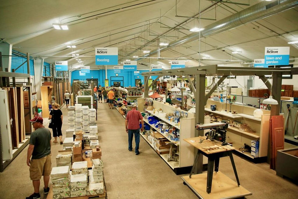 The Habitat for Humanity ReStore is a secondhand home building materials store.