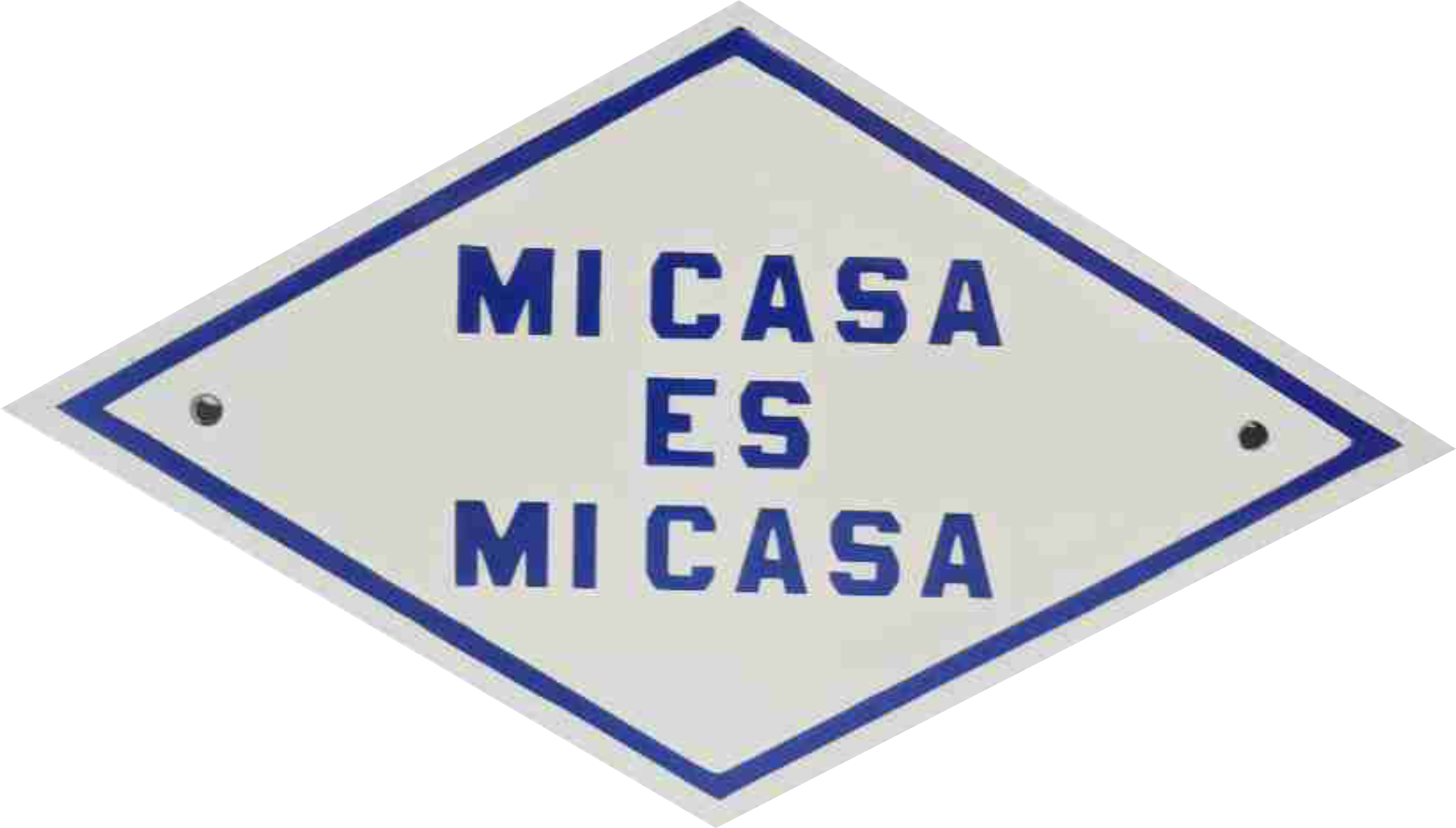 PLACA DECORA LOSANGO 25X15
