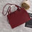 Thumbnail: quilted leather shoulder bag with gold hardware – SLY179