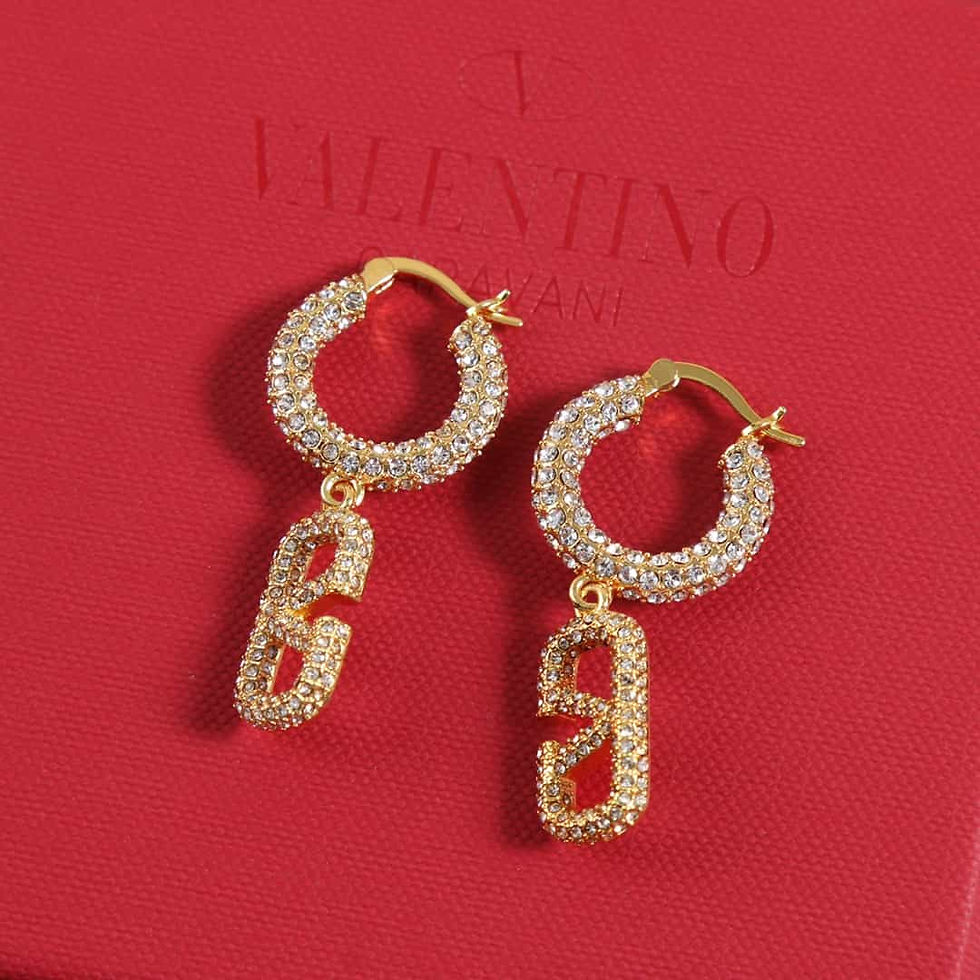 Thumbnail: Valentino full of diamond earrings