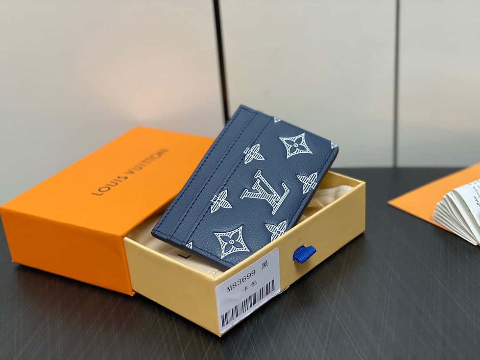 Thumbnail: Louis Vuitton Blue Leather Coin Wallet