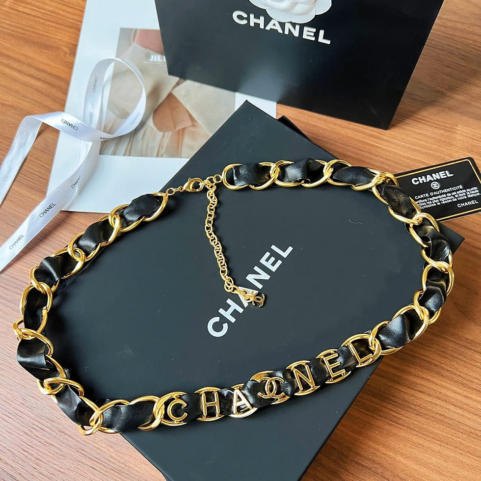 black leather rope letter belt waist chain – CHL240