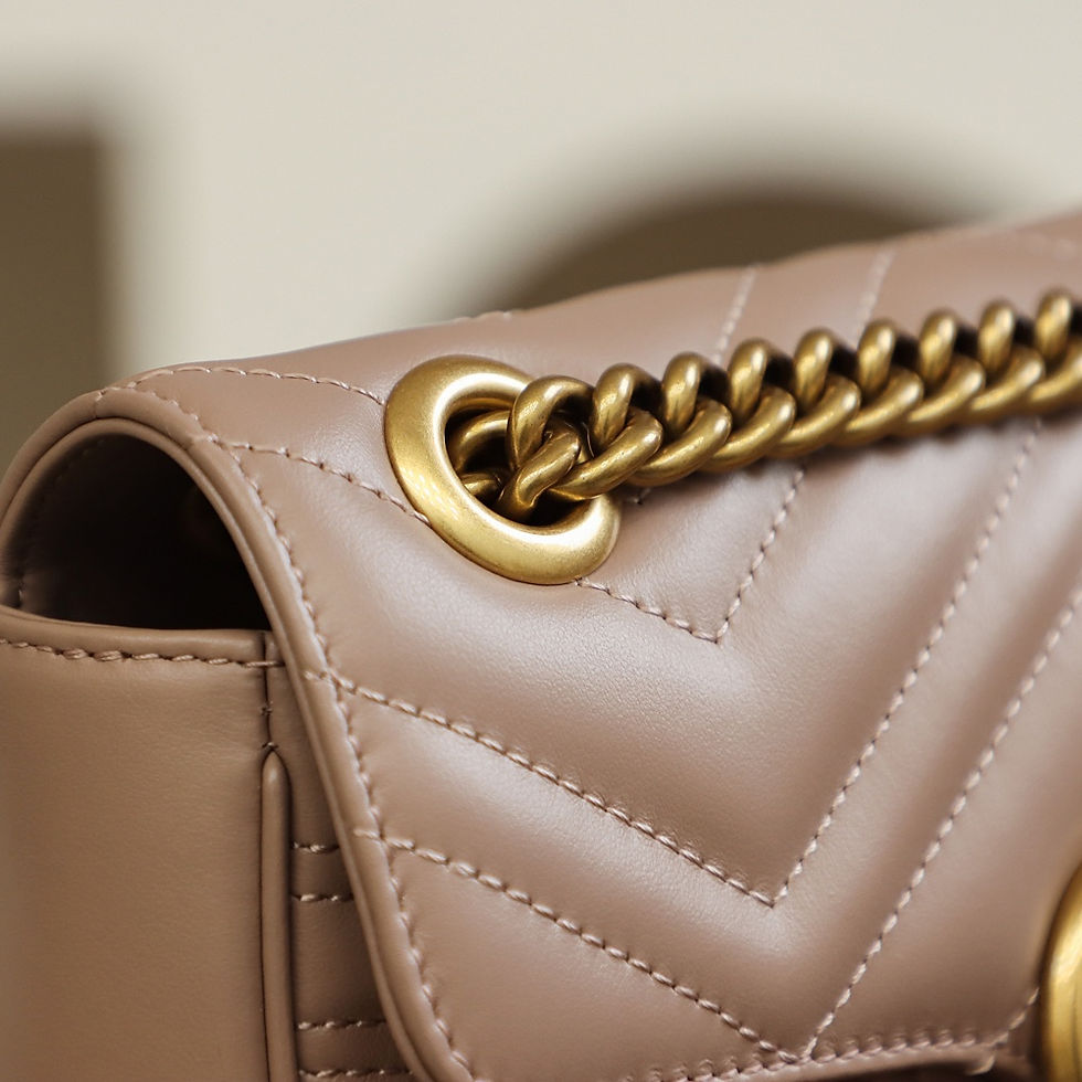Thumbnail: Gucci Replica Marmont – Beige Chain Fake Gucci Staple