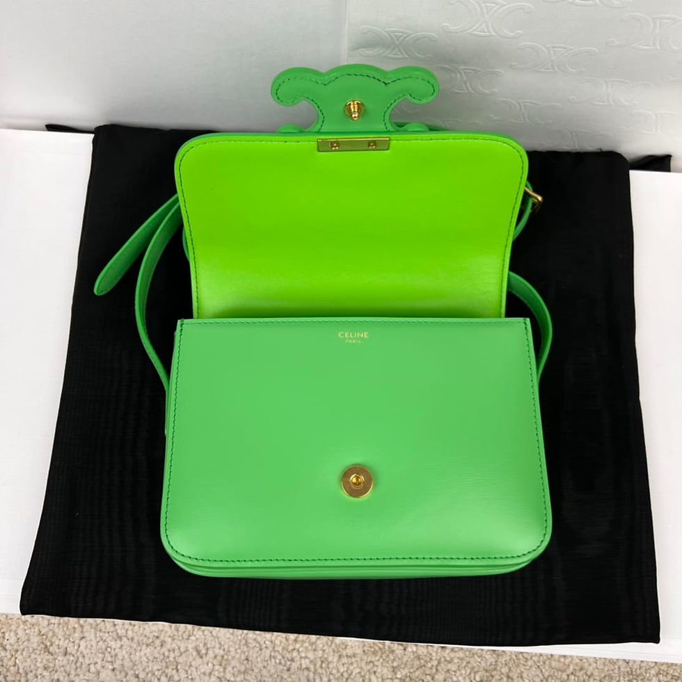 Thumbnail: Celine Teen Triomphe Bag Dupe | Glossy Leather Celine Bag Dupe