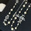 Thumbnail: Chanel full diamond letter pearl sweater chain necklace