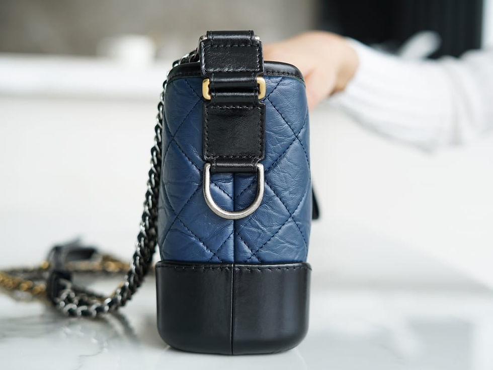 Thumbnail: classic rhombus blue black small hobo bag – CHL296