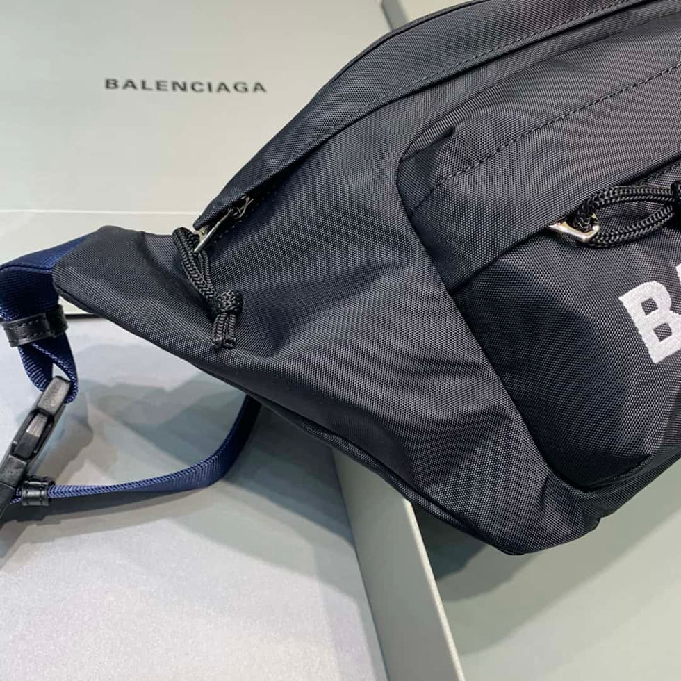 Thumbnail: Wheel Logo Embroidered Waist Bag – Compact Street Utility Style – BAL028