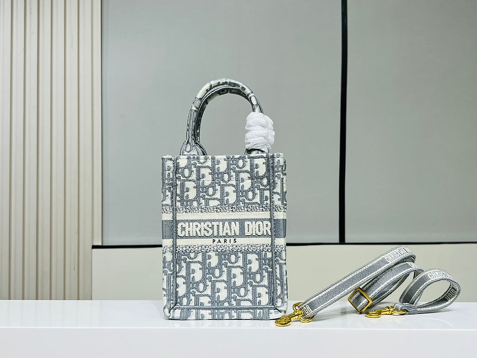 Thumbnail: Dior Book Tote Mini Vertical Bag – Embroidery | Adorable 3D Stitch